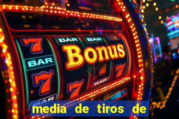 media de tiros de meta por jogo